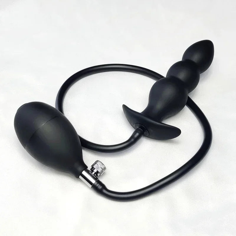 Adult G spot Expansion Stimulator Inflatable Anal Butt Plug Dilator Big Dildo Insertion Sex Toy Male Prostate Massager