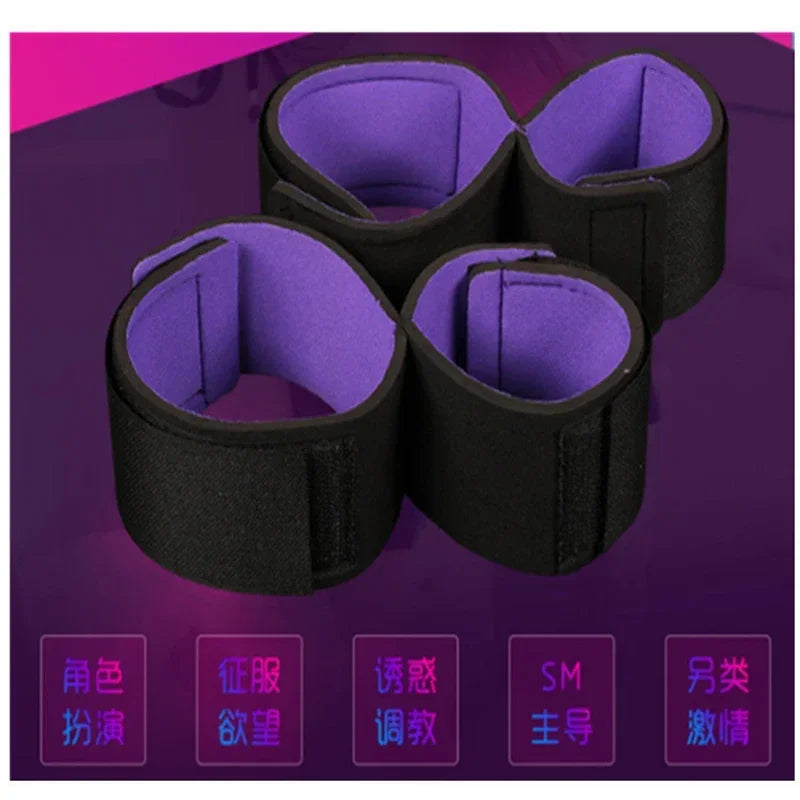 Adult Game Sexy Toys For Men Women BDSM Bondage Adjustable Handcuffs Ankle Straps Fetish No Vibrator Erotic Accessories Sex Shop