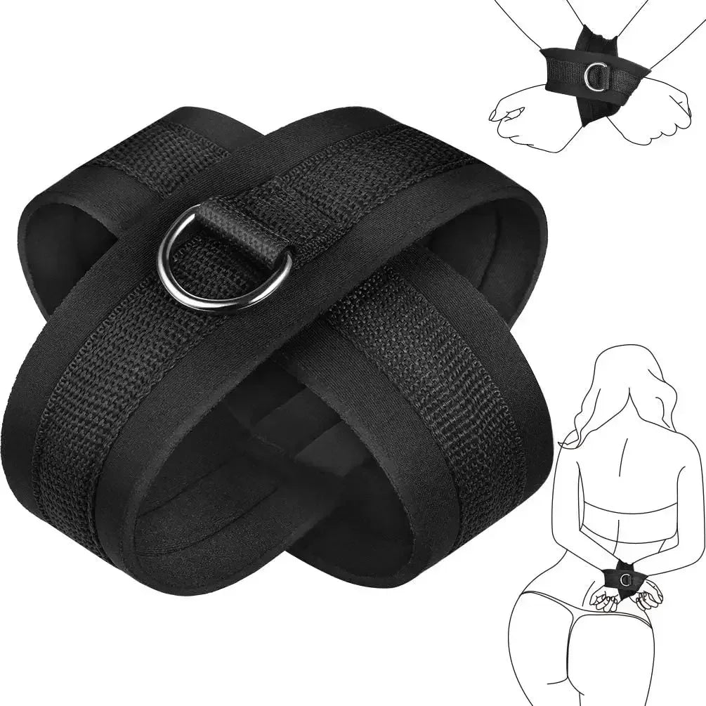 Adult Game Sexy Toys For Men Women BDSM Bondage Adjustable Handcuffs Ankle Straps Fetish No Vibrator Erotic Accessories Sex Shop