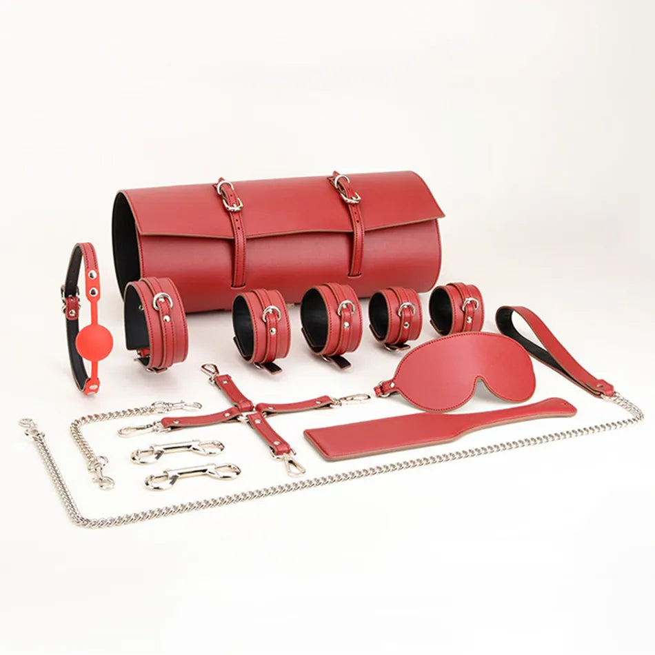 Adult Games Leather BDSM Kits Bondage Sex Toys for Couples Handcuff An GXLOCK Store Adult Games Leather BDSM Kits Bondage Sex Toys for Couples Handcuff An GXLOCK Store