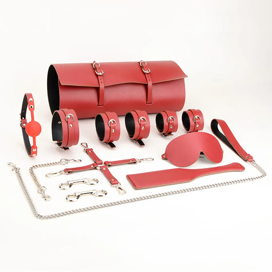 Adult Games Leather BDSM Kits Bondage Sex Toys for Couples Handcuff An –  GXLOCK Store