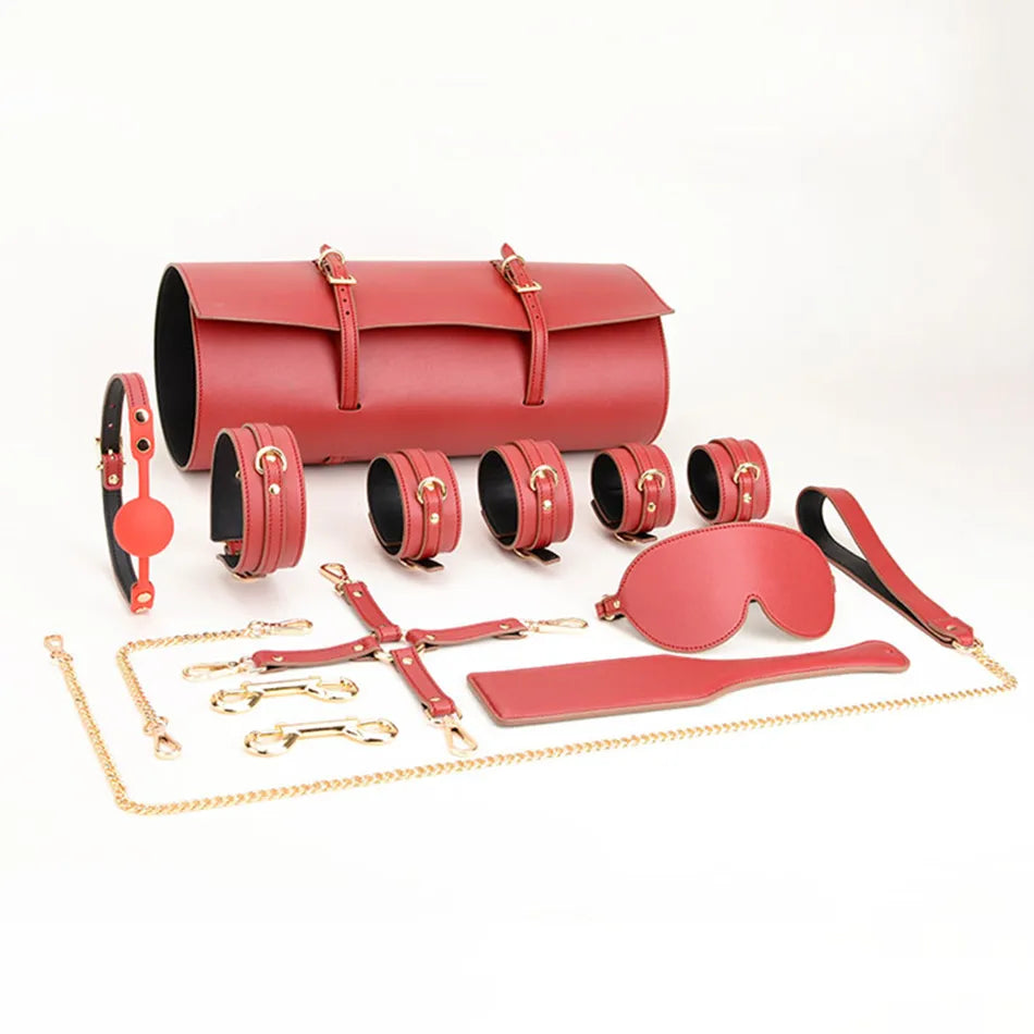 Adult Games Leather BDSM Kits Bondage Sex Toys for Couples Handcuff An –  GXLOCK Store