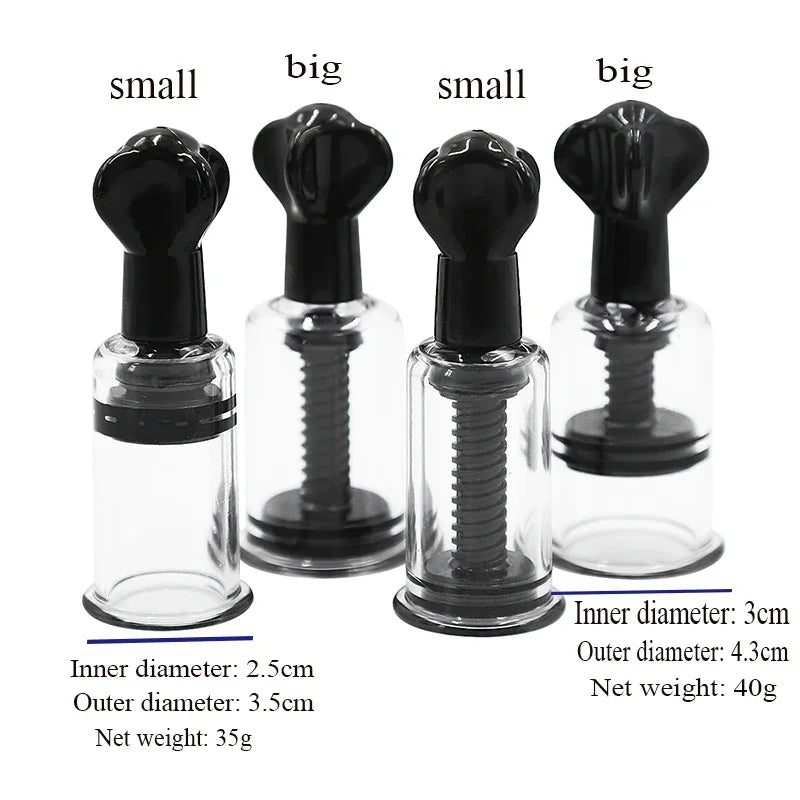 Adult Plastic Nipple Suction Cup Sexy Breast Massage Clip Enhancement Vacuum Pump Sucker Breast Enlarger Sex Toys for Women Men