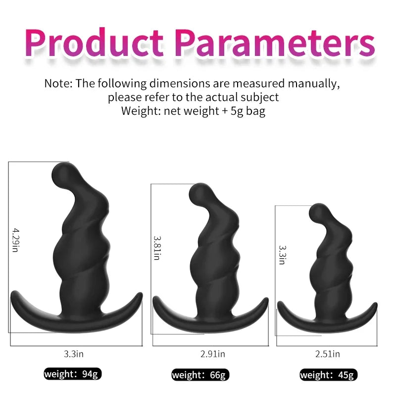 Adult Silicone Butt Plugs Stopper 3 Different Size Adult Toy for Men Women Gay Unisex Anal Prostate Masturbating Sex Toy Couples