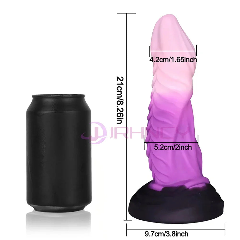 Adult Toy Dildio for Women Glow in The Dark Soft Silicone Butt Plug for Anal/G-spot Massage Masturbation Big Anal Dildo Buttplug