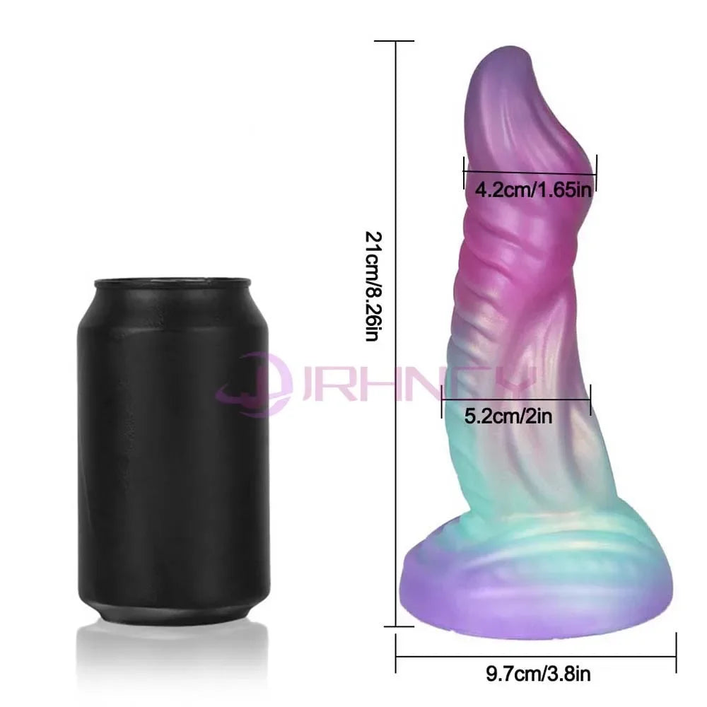 Adult Toy Dildio for Women Glow in The Dark Soft Silicone Butt Plug for Anal/G-spot Massage Masturbation Big Anal Dildo Buttplug