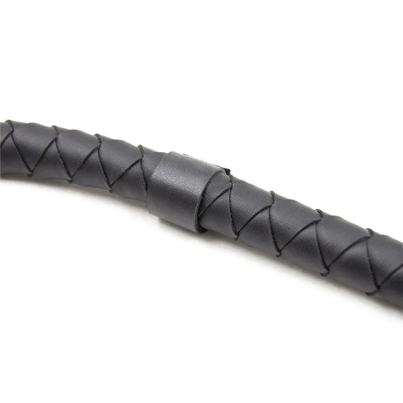 Adult products whip leather whip alternative black hand-made loose whip couple toys flirting sex supplies.