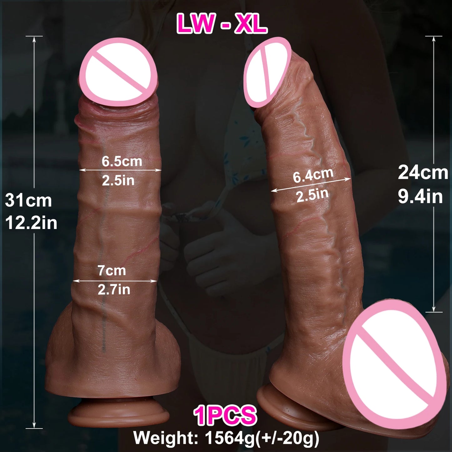 Advanced Lifelike Veins Big Penis Soft Huge Dildo Double Silicone Masturbation Cock Woman Anal Sex Toy Suction Cup Small Dick