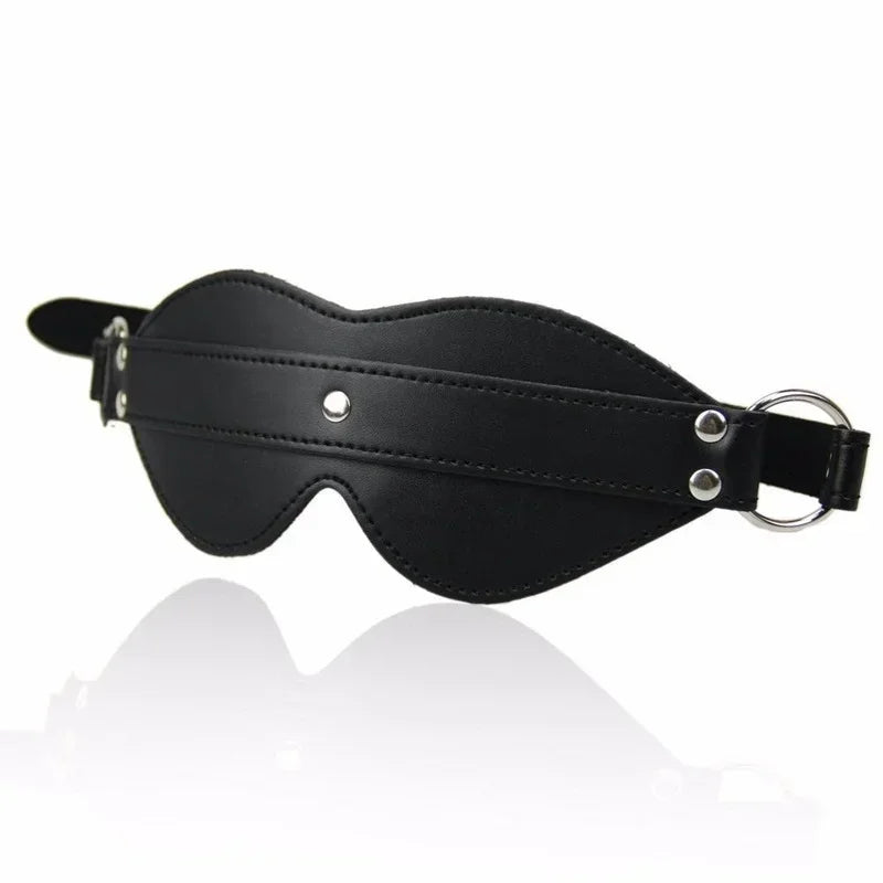 Alternative Supplies Dual-use Leather Eye Mask Sexy Black Mask Sexy Tools Seductive Flirty Mask Cover Eye Head