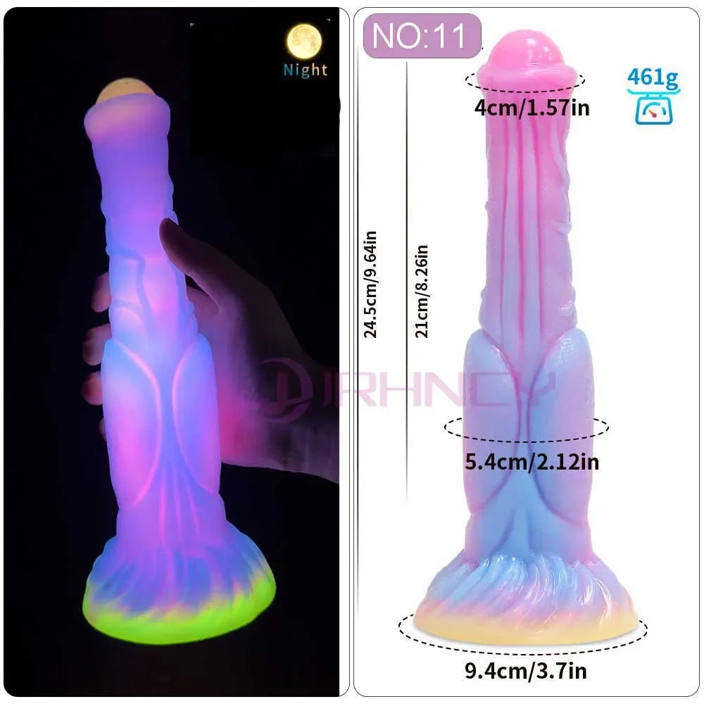 Anal Dildo Luminous Sex Toys for Women Dick Animal/Monsters Horse Dildos Silicone Soft Anal Plug Adult Sextoys Dragon Penis 18+