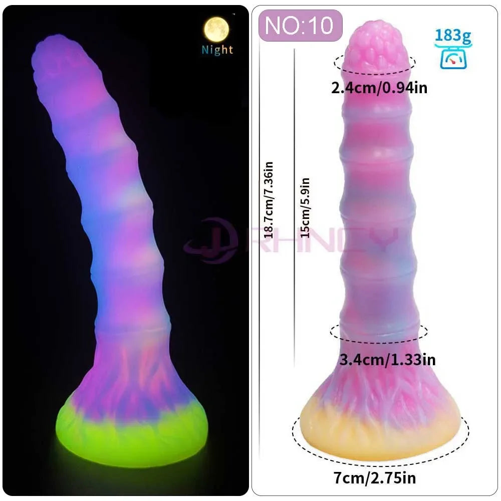 Anal Dildo Luminous Sex Toys for Women Dick Animal/Monsters Horse Dildos Silicone Soft Anal Plug Adult Sextoys Dragon Penis 18+