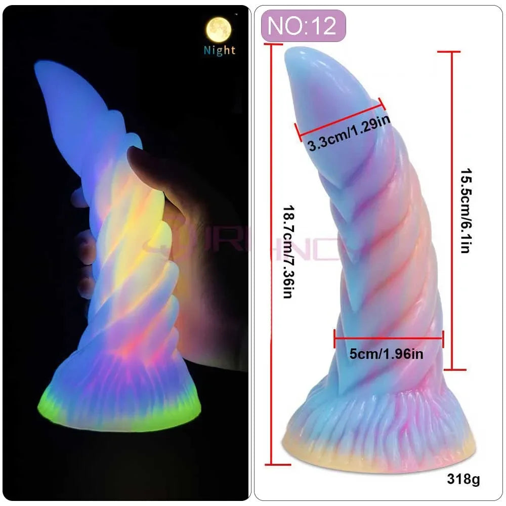 Anal Dildo Luminous Sex Toys for Women Dick Animal/Monsters Horse Dildos Silicone Soft Anal Plug Adult Sextoys Dragon Penis 18+