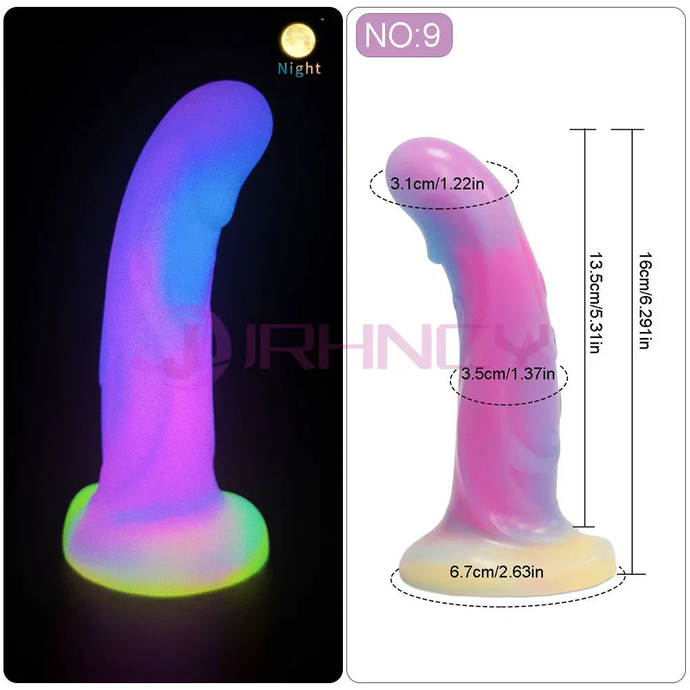 Anal Dildo Luminous Sex Toys for Women Dick Animal/Monsters Horse Dildos Silicone Soft Anal Plug Adult Sextoys Dragon Penis 18+