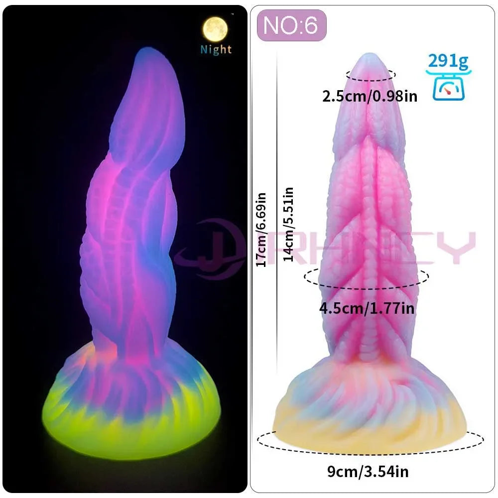 Anal Dildo Luminous Sex Toys for Women Dick Animal/Monsters Horse Dildos Silicone Soft Anal Plug Adult Sextoys Dragon Penis 18+