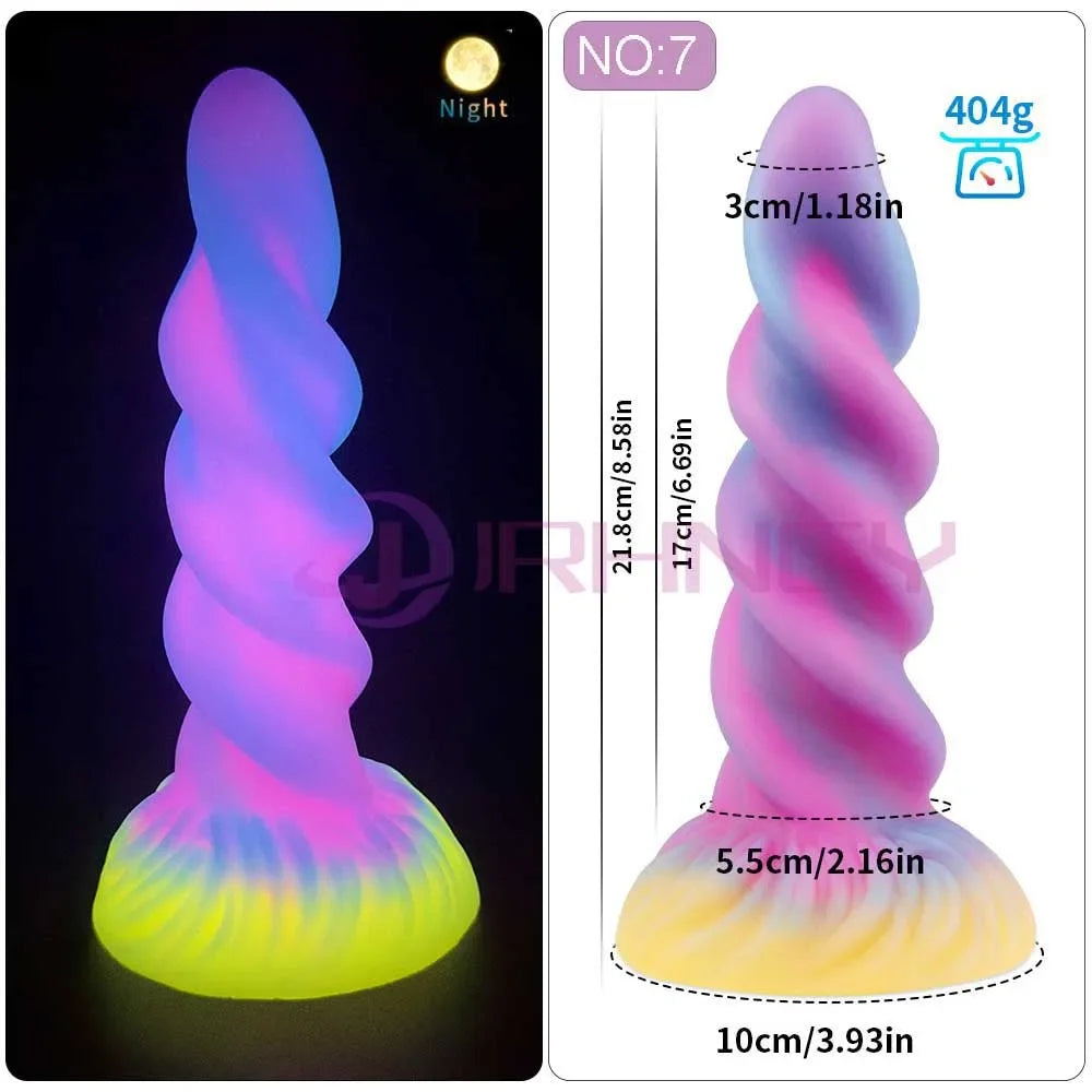 Anal Dildo Luminous Sex Toys for Women Dick Animal/Monsters Horse Dildos Silicone Soft Anal Plug Adult Sextoys Dragon Penis 18+