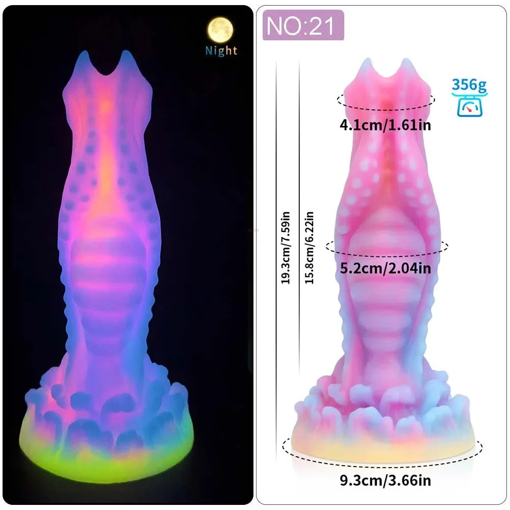 Anal Dildo Luminous Sex Toys for Women Dick Animal/Monsters Horse Dildos Silicone Soft Anal Plug Adult Sextoys Dragon Penis 18+