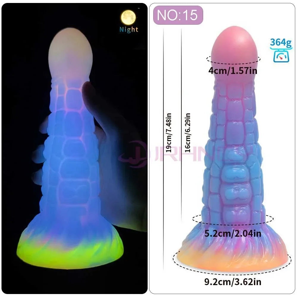 Anal Dildo Luminous Sex Toys for Women Dick Animal/Monsters Horse Dildos Silicone Soft Anal Plug Adult Sextoys Dragon Penis 18+