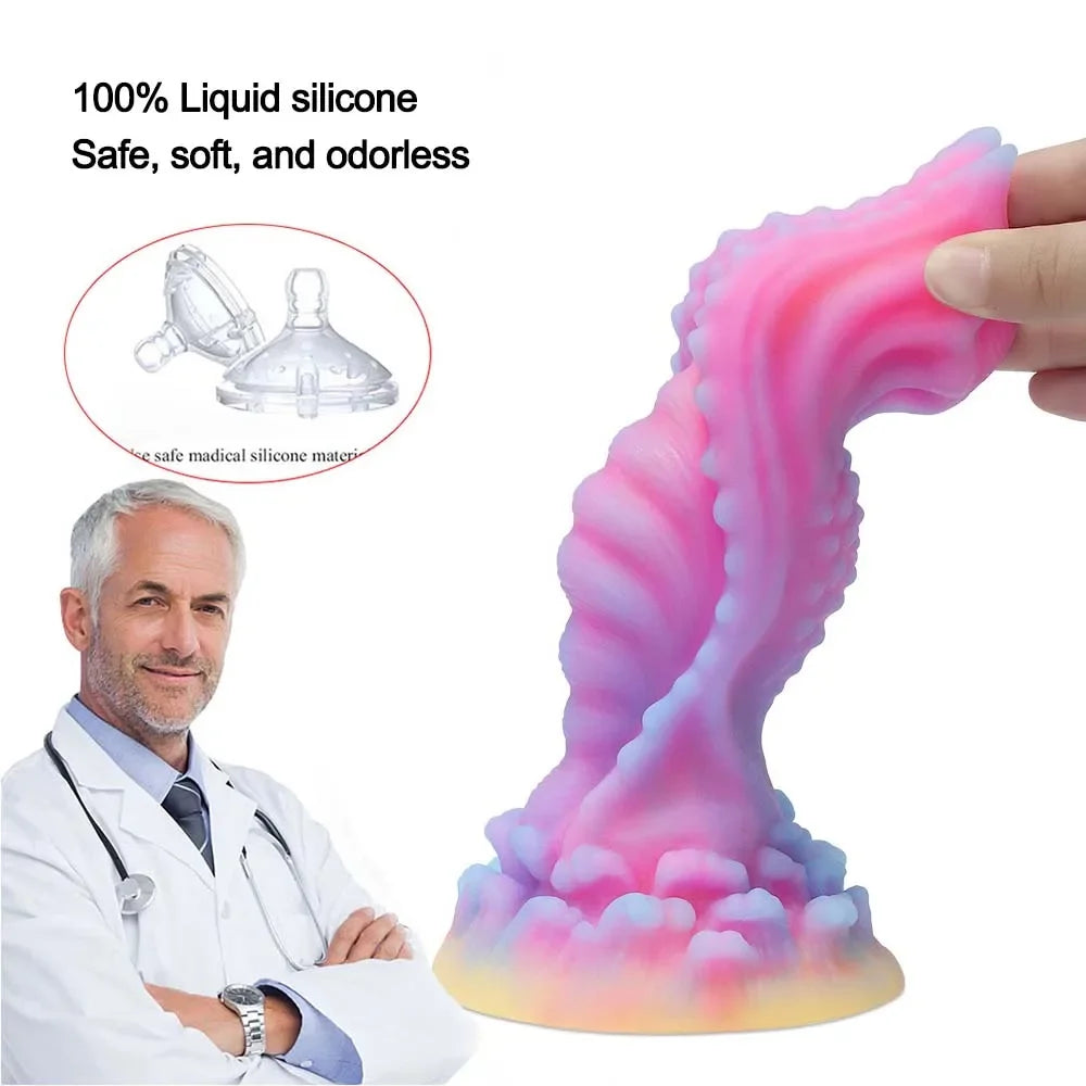 Anal Dildo Luminous Sex Toys for Women Dick Animal/Monsters Horse Dildos Silicone Soft Anal Plug Adult Sextoys Dragon Penis 18+