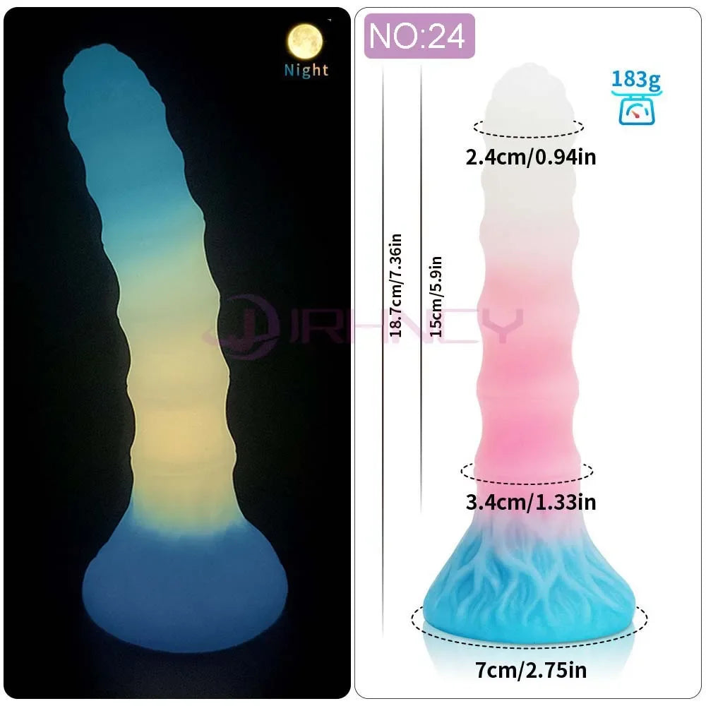 Anal Dildo Luminous Sex Toys for Women Dick Animal/Monsters Horse Dildos Silicone Soft Anal Plug Adult Sextoys Dragon Penis 18+