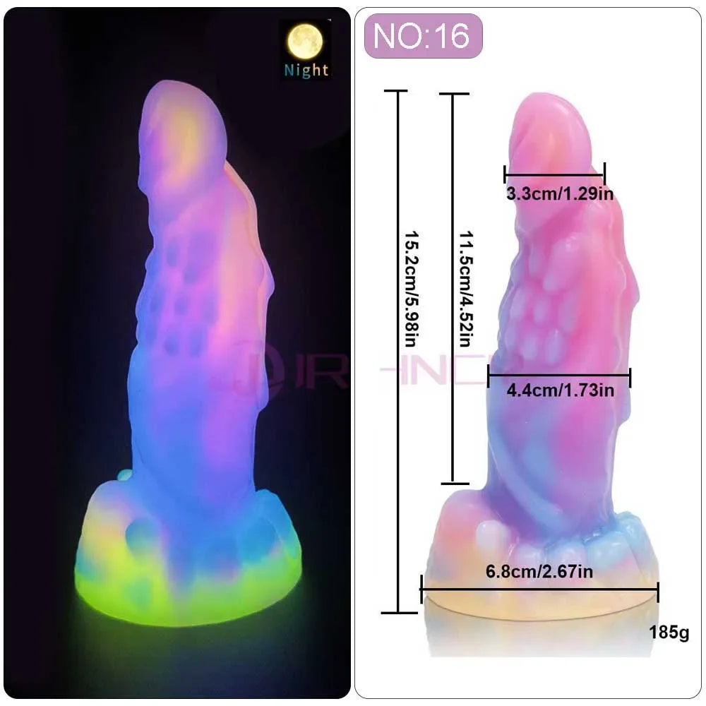 Anal Dildo Luminous Sex Toys for Women Dick Animal/Monsters Horse Dildos Silicone Soft Anal Plug Adult Sextoys Dragon Penis 18+