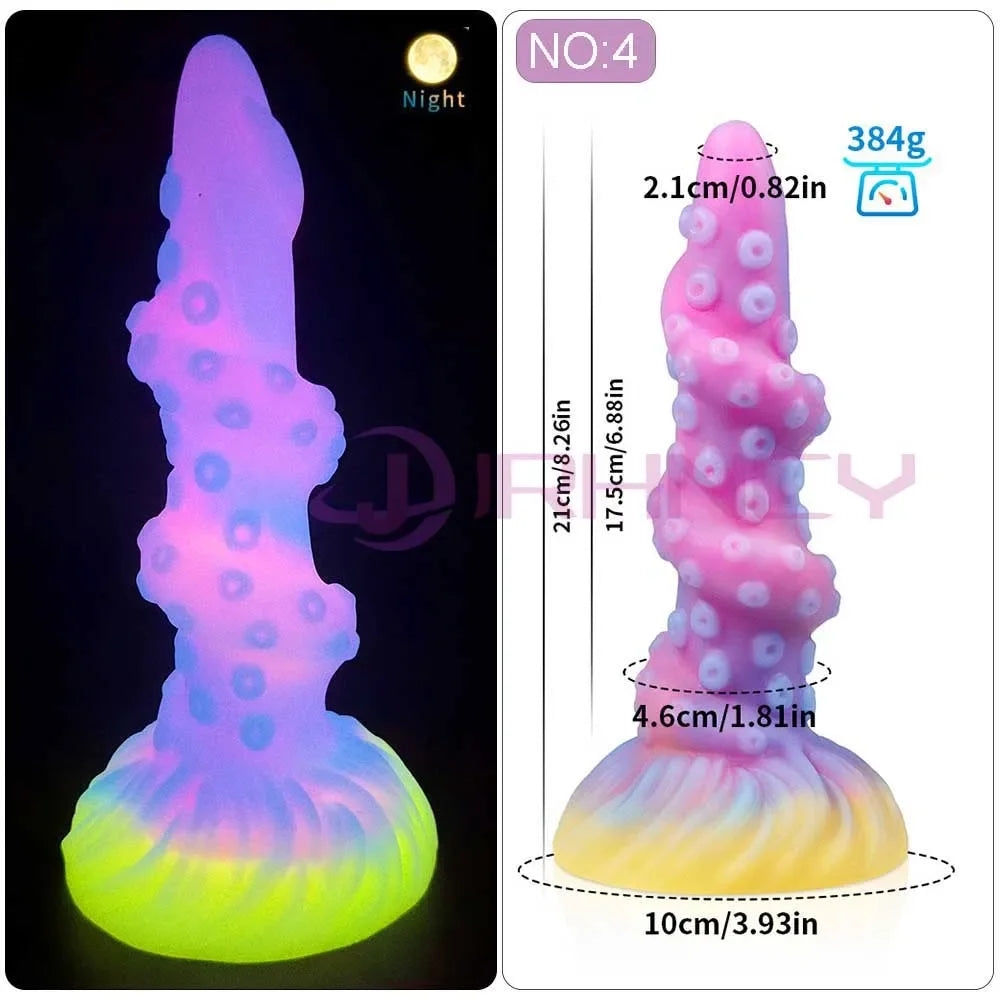 Anal Dildo Luminous Sex Toys for Women Dick Animal/Monsters Horse Dildos Silicone Soft Anal Plug Adult Sextoys Dragon Penis 18+