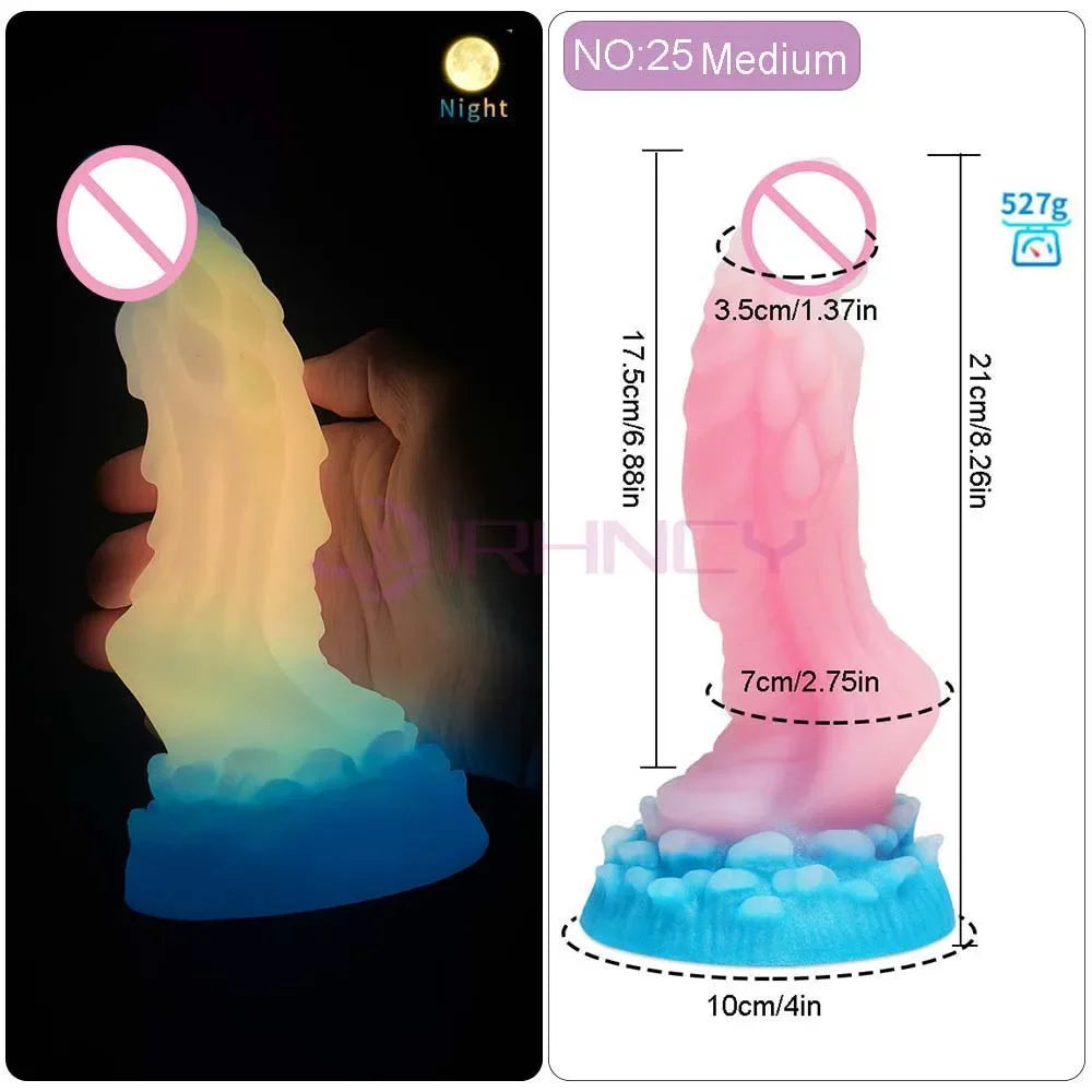 Anal Dildo Luminous Sex Toys for Women Dick Animal/Monsters Horse Dildos Silicone Soft Anal Plug Adult Sextoys Dragon Penis 18+