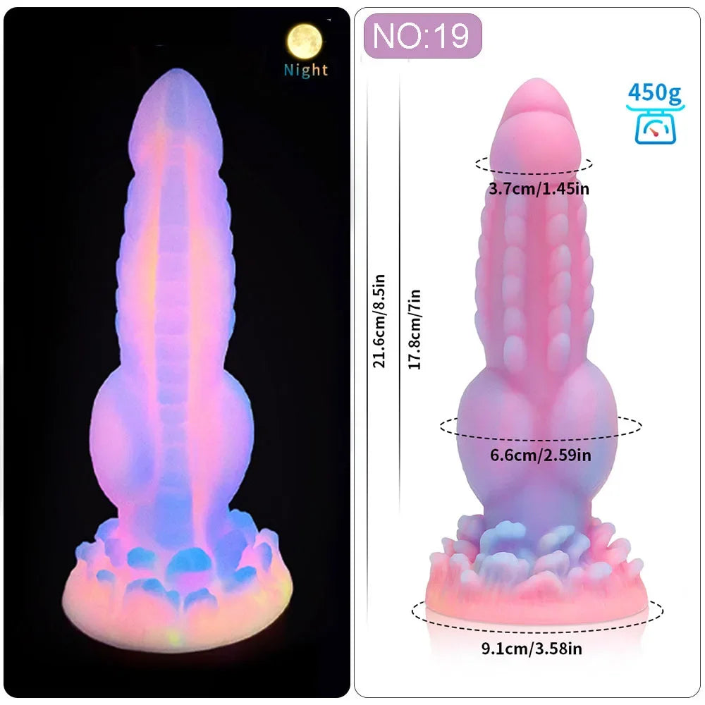 Anal Dildo Luminous Sex Toys for Women Dick Animal/Monsters Horse Dildos Silicone Soft Anal Plug Adult Sextoys Dragon Penis 18+