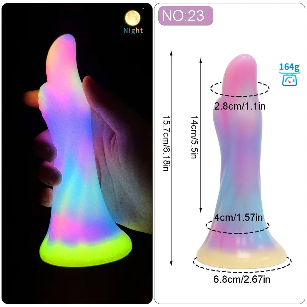 Anal Dildo Luminous Sex Toys for Women Dick Animal/Monsters Horse Dildos Silicone Soft Anal Plug Adult Sextoys Dragon Penis 18+