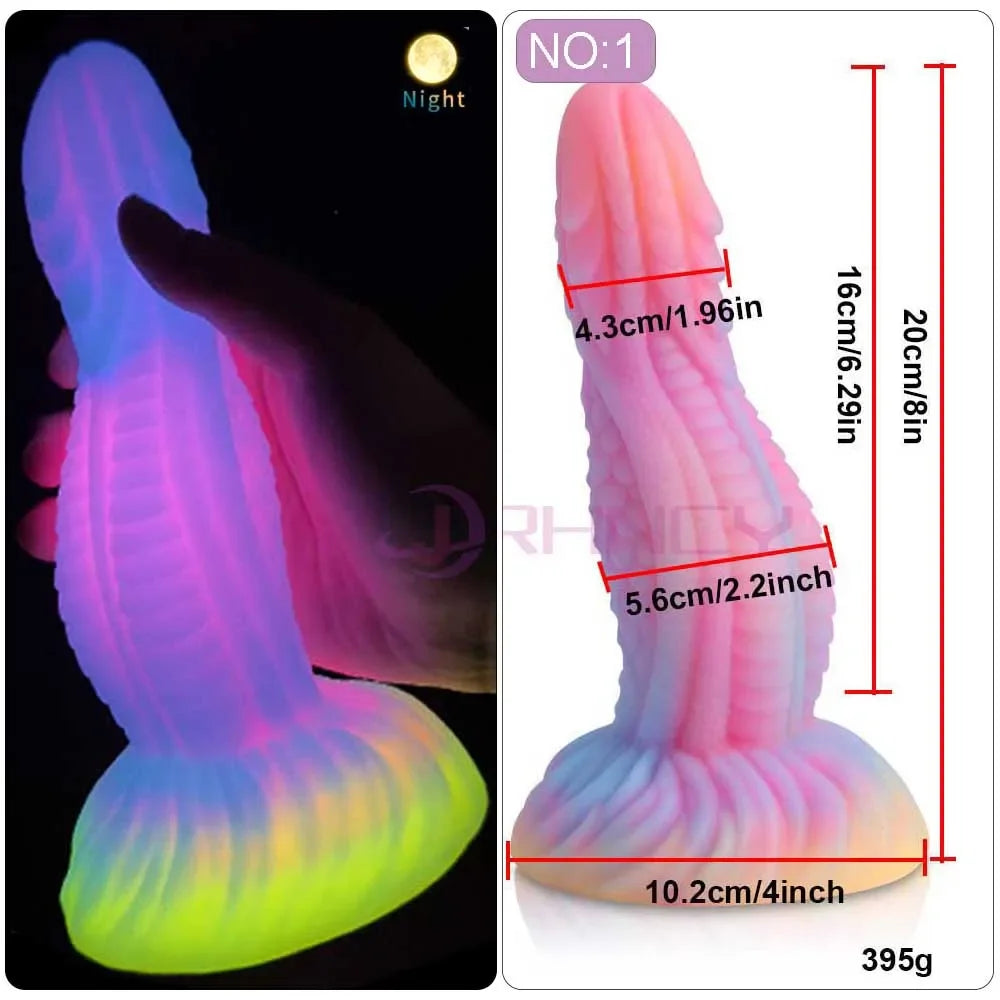 Anal Dildo Luminous Sex Toys for Women Dick Animal/Monsters Horse Dildos Silicone Soft Anal Plug Adult Sextoys Dragon Penis 18+