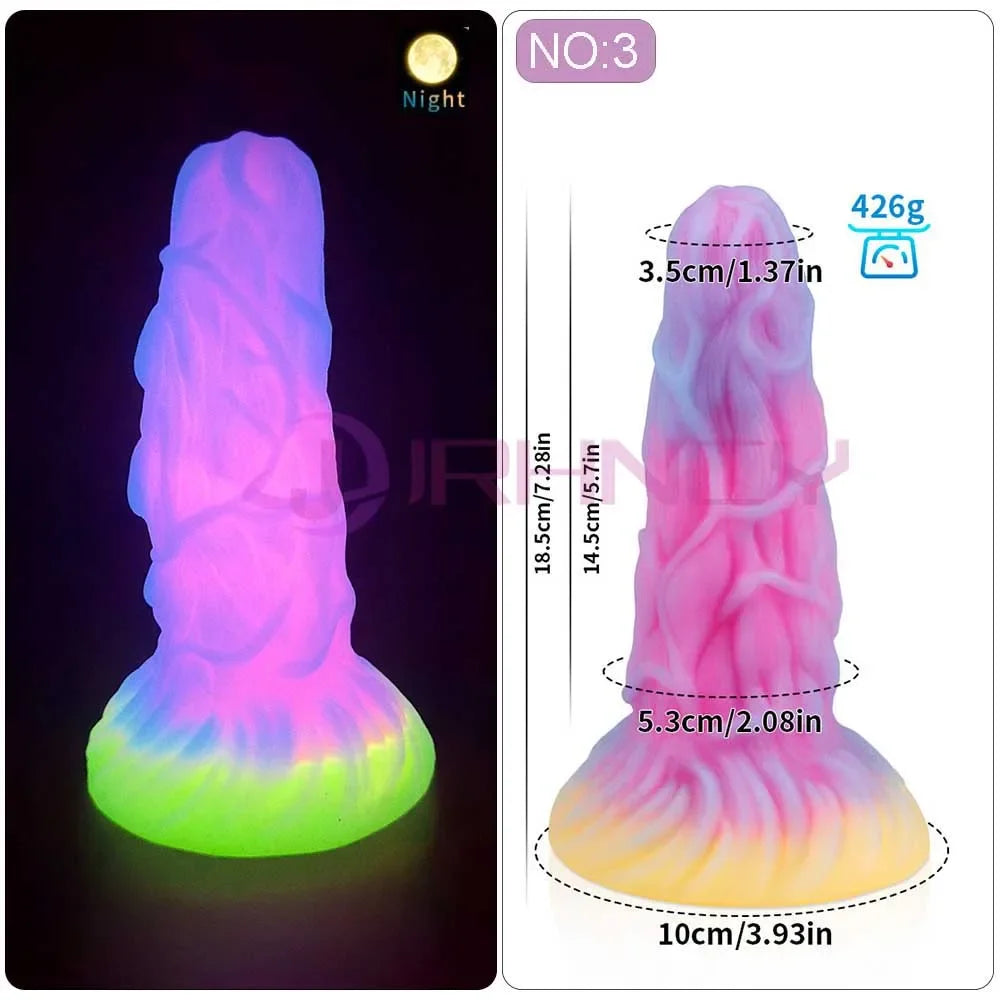 Anal Dildo Luminous Sex Toys for Women Dick Animal/Monsters Horse Dildos Silicone Soft Anal Plug Adult Sextoys Dragon Penis 18+