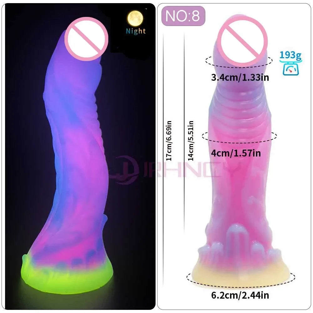 Anal Dildo Luminous Sex Toys for Women Dick Animal/Monsters Horse Dildos Silicone Soft Anal Plug Adult Sextoys Dragon Penis 18+