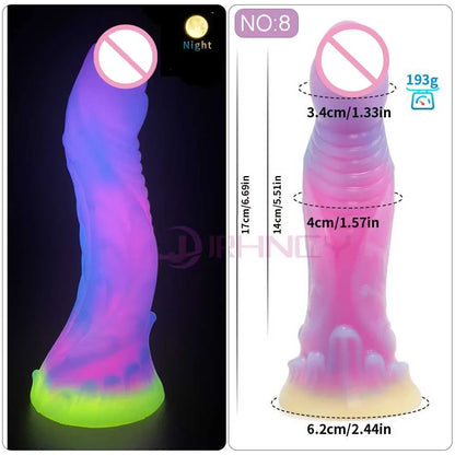 Anal Dildo Luminous Sex Toys for Women Dick Animal/Monsters Horse Dildos Silicone Soft Anal Plug Adult Sextoys Dragon Penis 18+
