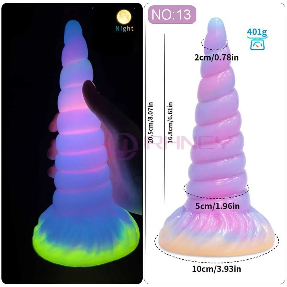 Anal Dildo Luminous Sex Toys for Women Dick Animal/Monsters Horse Dildos Silicone Soft Anal Plug Adult Sextoys Dragon Penis 18+