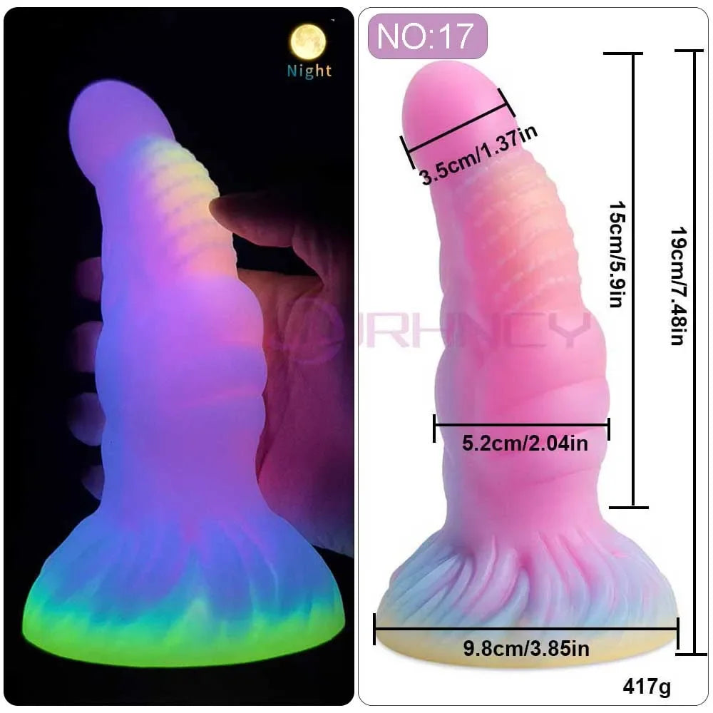 Anal Dildo Luminous Sex Toys for Women Dick Animal/Monsters Horse Dildos Silicone Soft Anal Plug Adult Sextoys Dragon Penis 18+