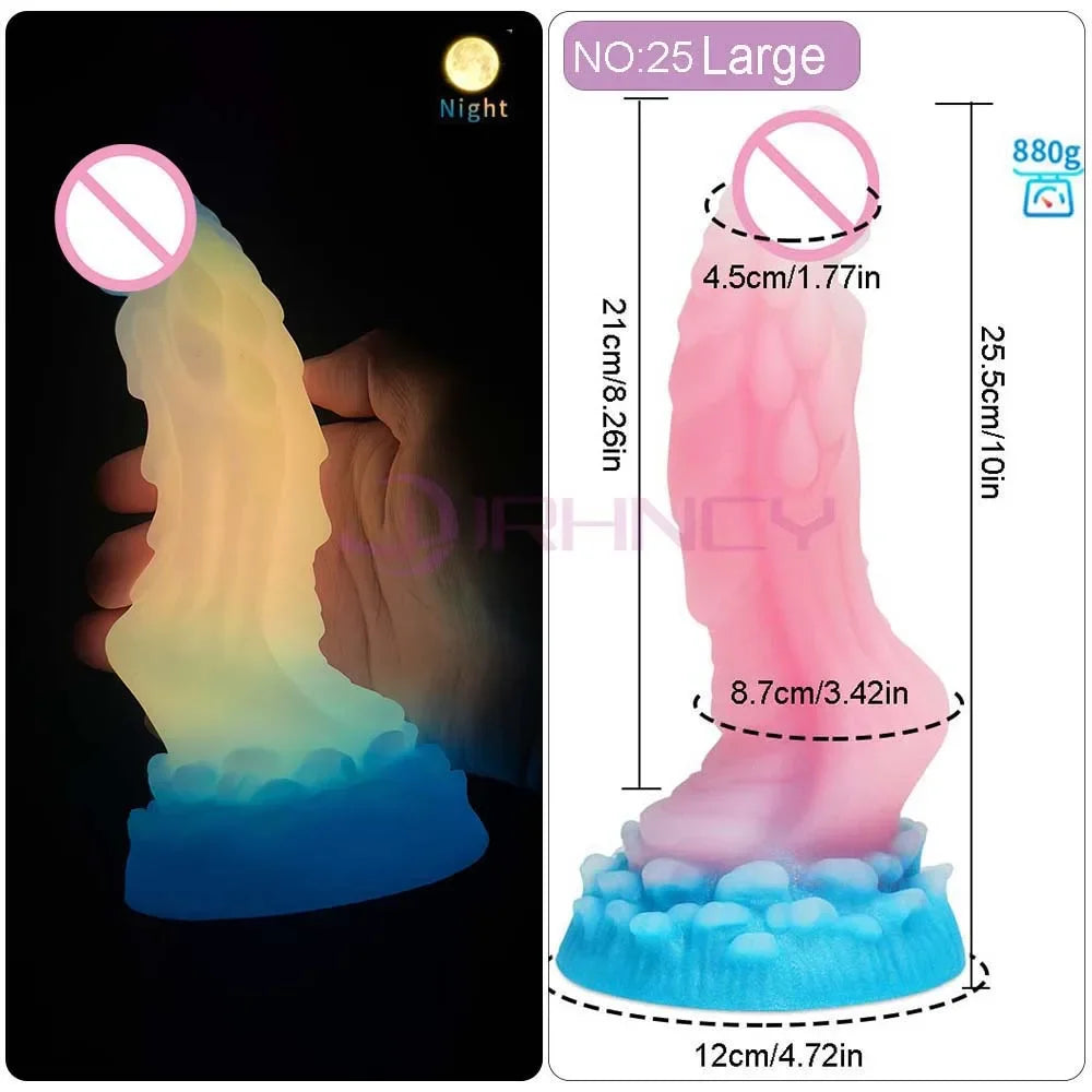 Anal Dildo Luminous Sex Toys for Women Dick Animal/Monsters Horse Dildos Silicone Soft Anal Plug Adult Sextoys Dragon Penis 18+