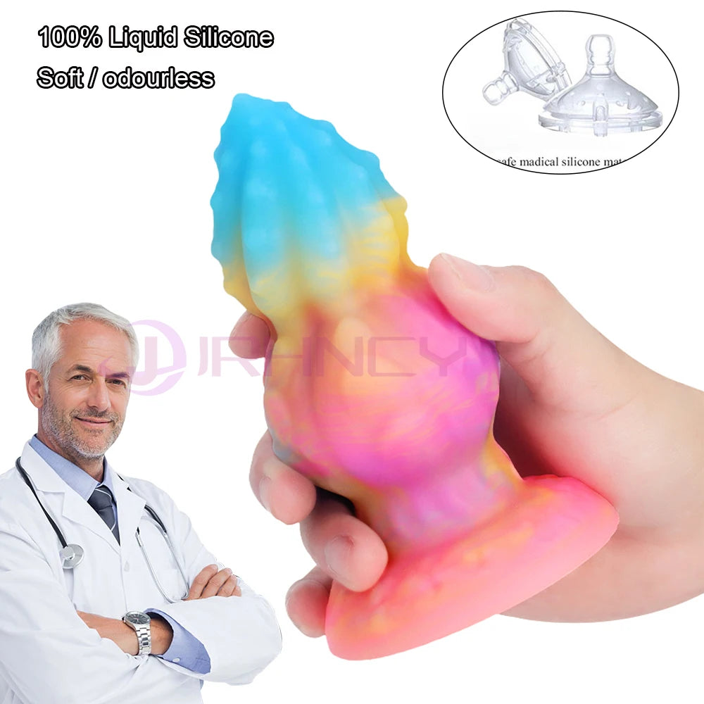 Anal Plug Cute Women Anal Dildos Silicone Butt Plug Luminous  Anal Sex Toys For Women Men Anal Dilatation Big Buttplug