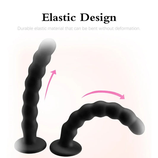 Anal Plug Prostate Massager Sex Products Vaginal Stimulator With Strong Sucker Silicone Bead Dildo Sex Toys for Man and Woman