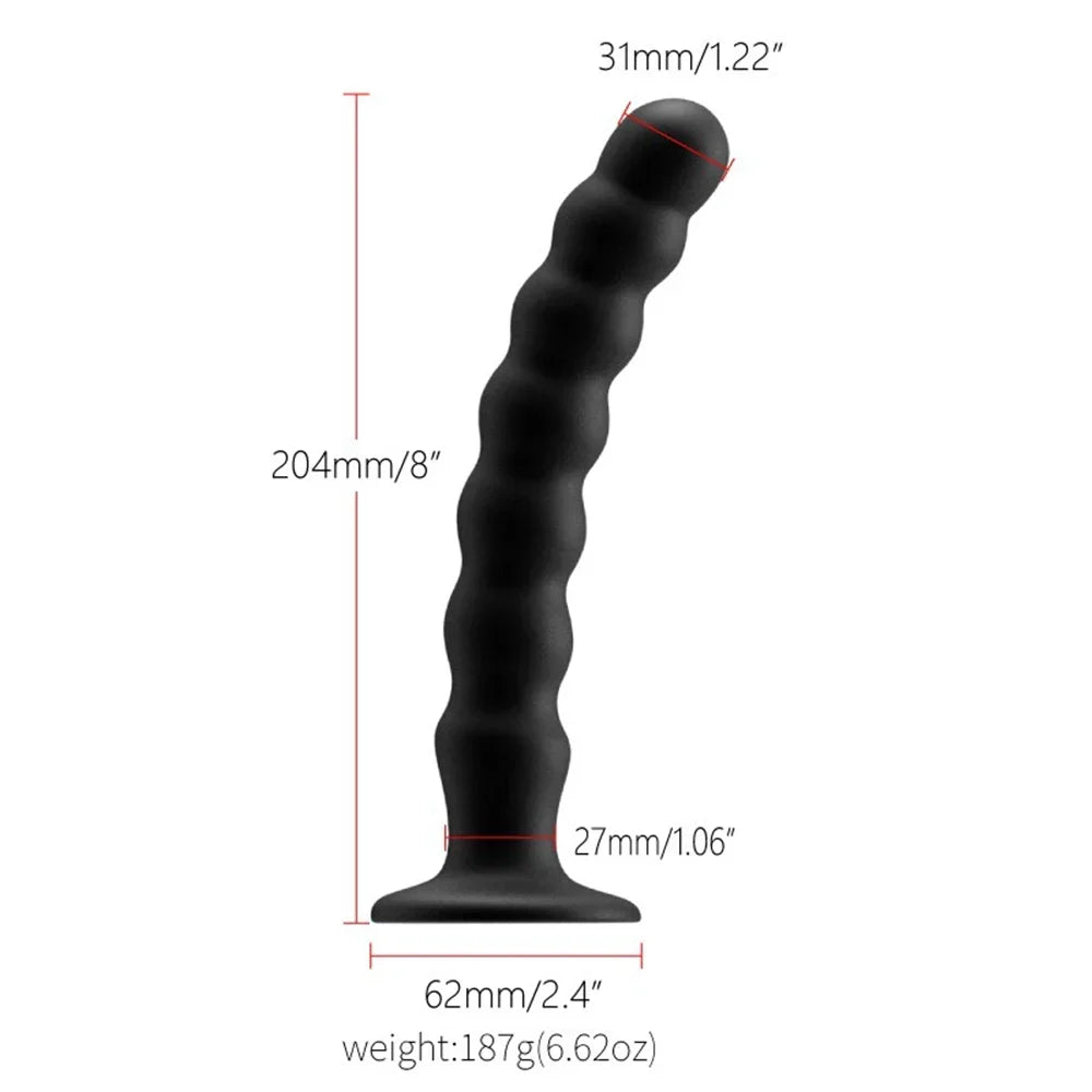 Anal Plug Prostate Massager Sex Products Vaginal Stimulator With Strong Sucker Silicone Bead Dildo Sex Toys for Man and Woman