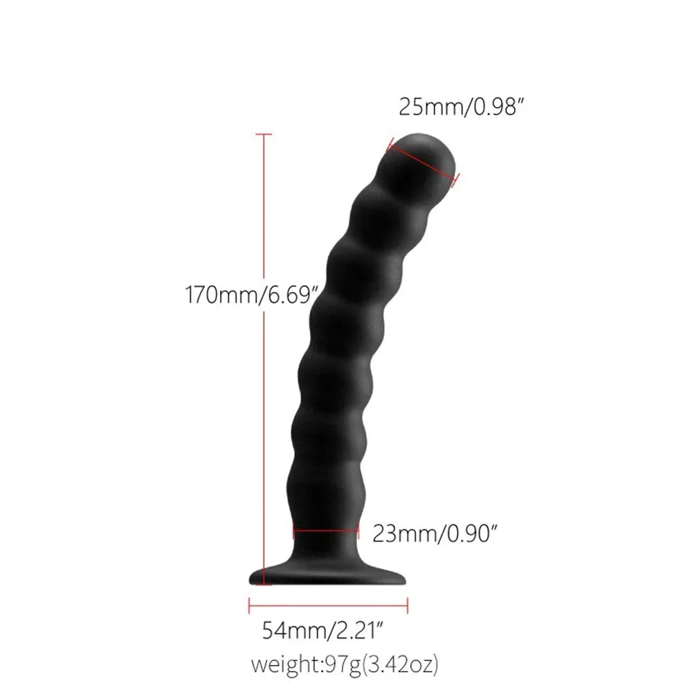 Anal Plug Prostate Massager Sex Products Vaginal Stimulator With Strong Sucker Silicone Bead Dildo Sex Toys for Man and Woman