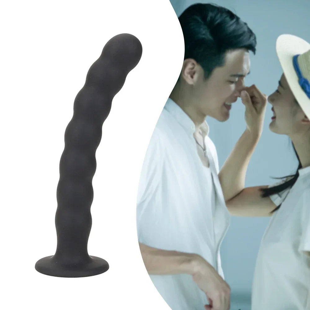 Anal Plug Prostate Massager Sex Products Vaginal Stimulator With Strong Sucker Silicone Bead Dildo Sex Toys for Man and Woman