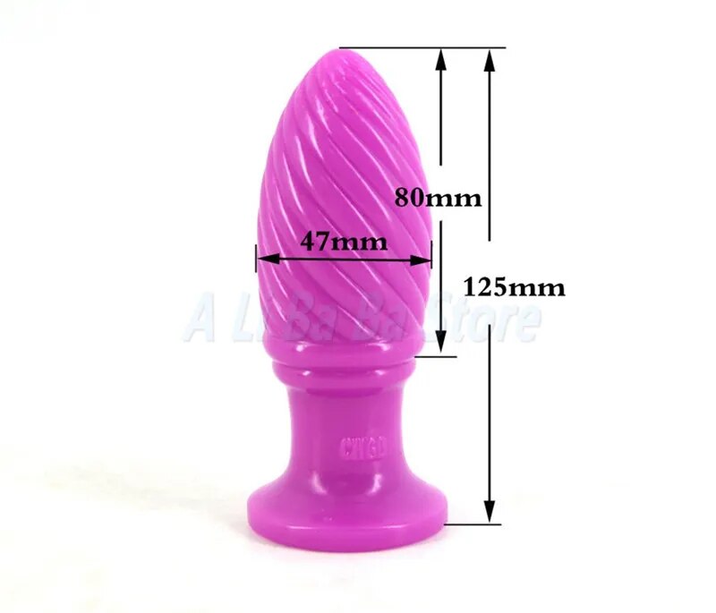 Anal Plug Screw Thread Butt Stopper Dildo,Max Dia 4.7cm Anal Toy Big M GXLOCK Store Anal Plug Screw Thread Butt Stopper Dildo,Max Dia 4.7cm Anal Toy Big M GXLOCK Store