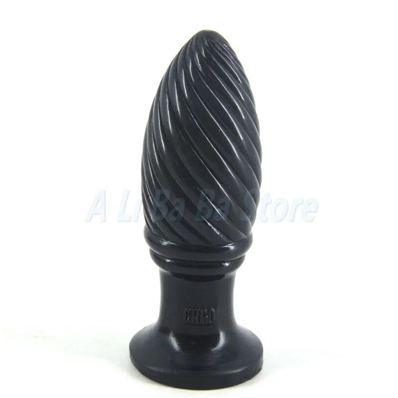 Anal Plug Screw Thread Butt Stopper Dildo,Max Dia 4.7cm Anal Toy Big Medical PVC Material Large Butt Plug,Gay Anal Ball Sex Toys