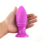 Anal Plug Screw Thread Butt Stopper Dildo,Max Dia 4.7cm Anal Toy Big Medical PVC Material Large Butt Plug,Gay Anal Ball Sex Toys