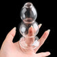 Anal Plug Smooth Fast Adaptation Rounded Tip Transparent Anal Butt Plug for Beginner