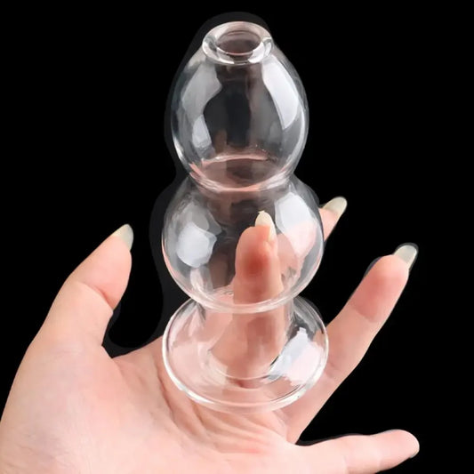 Anal Plug Smooth Fast Adaptation Rounded Tip Transparent Anal Butt Plug for Beginner