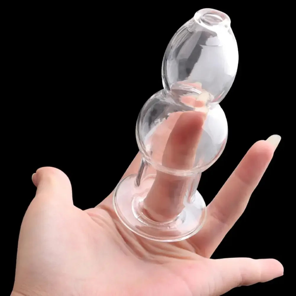 Anal Plug Smooth Fast Adaptation Rounded Tip Transparent Anal Butt Plug for Beginner