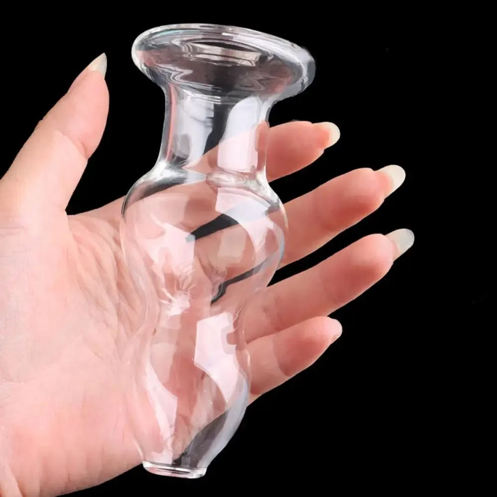 Anal Plug Smooth Fast Adaptation Rounded Tip Transparent Anal Butt Plug for Beginner