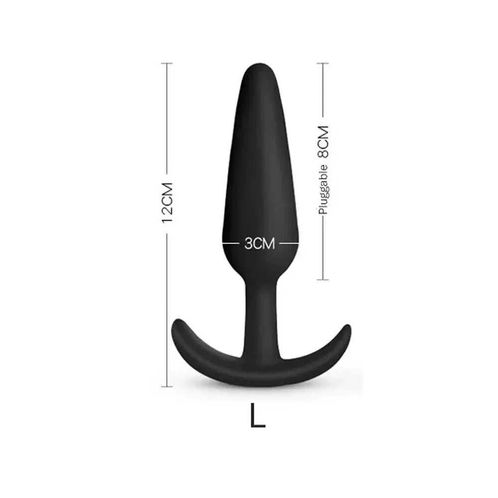 Anal Plug T-Shaped 3 Sizes Soft Silicone Anal Butt Plug Stimulator Anal Sex Toys for Men/Women Prostate Massager Trainer