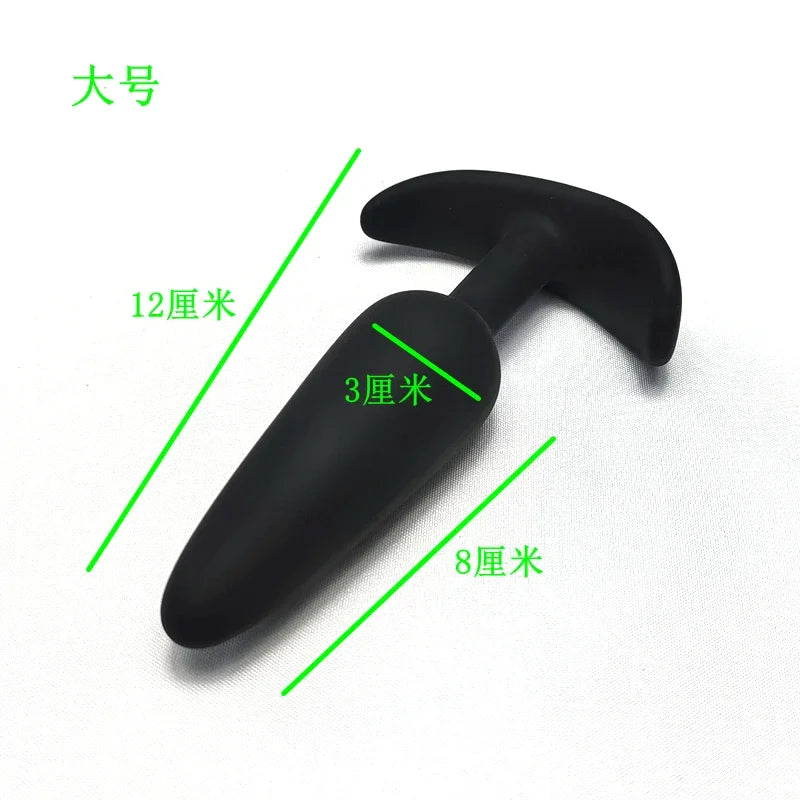 Anal Plug T-Shaped 3 Sizes Soft Silicone Anal Butt Plug Stimulator Anal Sex Toys for Men/Women Prostate Massager Trainer