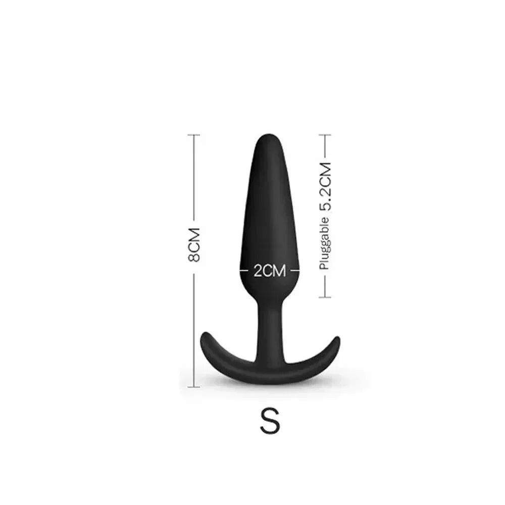 Anal Plug T-Shaped 3 Sizes Soft Silicone Anal Butt Plug Stimulator Anal Sex Toys for Men/Women Prostate Massager Trainer